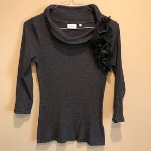 Anthro Deletta Thermal Texture Cowl Neck Top S